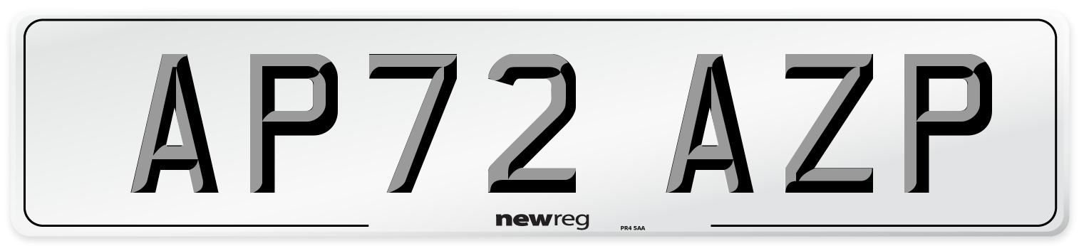 AP72 AZP Number Plate from New Reg
